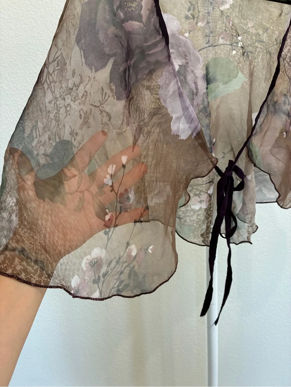 Mirella Dancewear Floral Mesh Cropped Shrug Caplet